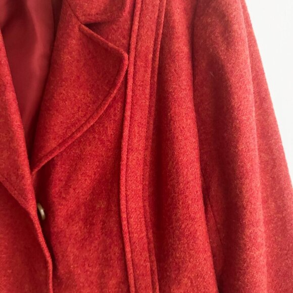 Talbots Brick Red Wool Blend Classic Blazer 14P - Picture 3 of 5